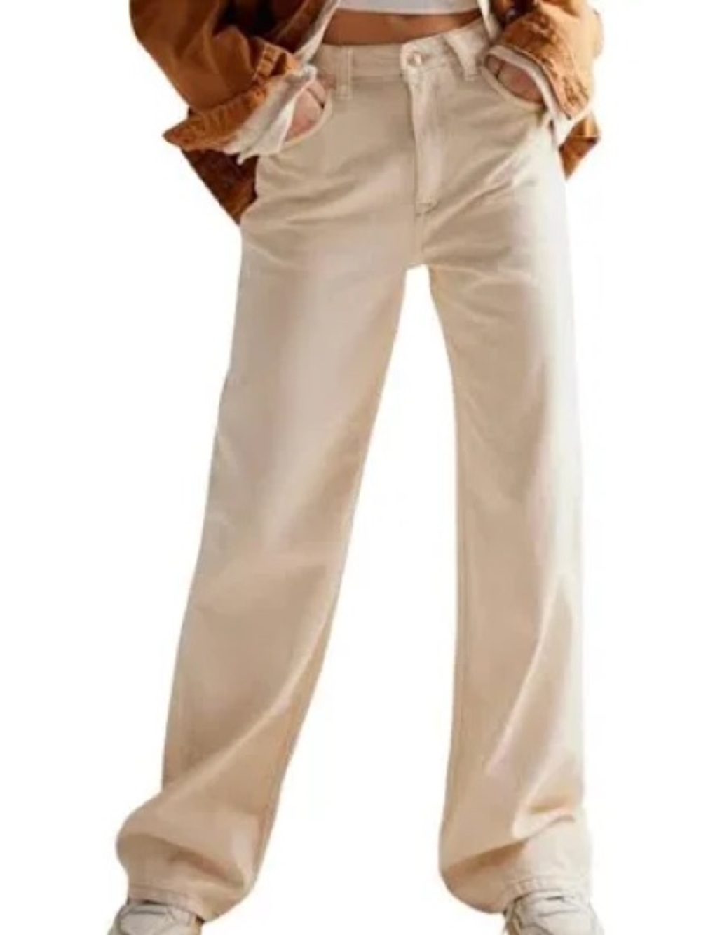 We The Free Wide Leg Jeans in Cream